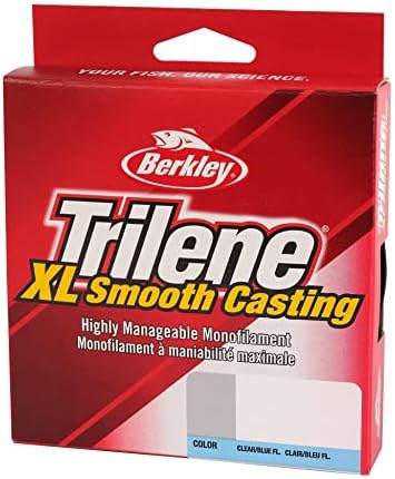 Berkley Trilene® XL®, פלורסנט ברור/כחול, 17lb | 7.7 קג, 300YD | קו דיג מונופילמנט 274 מ ',